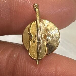 Vintage 10k Gold Violin Pin/Brooch/1927 recognition award